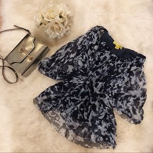 Catherine Malandrino Blue Print Blouse.